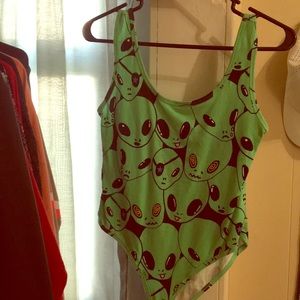 Green alien bodysuit